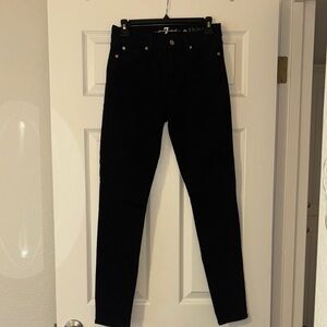 7 For All Mankind Black Skinny Jeans Modern Fit